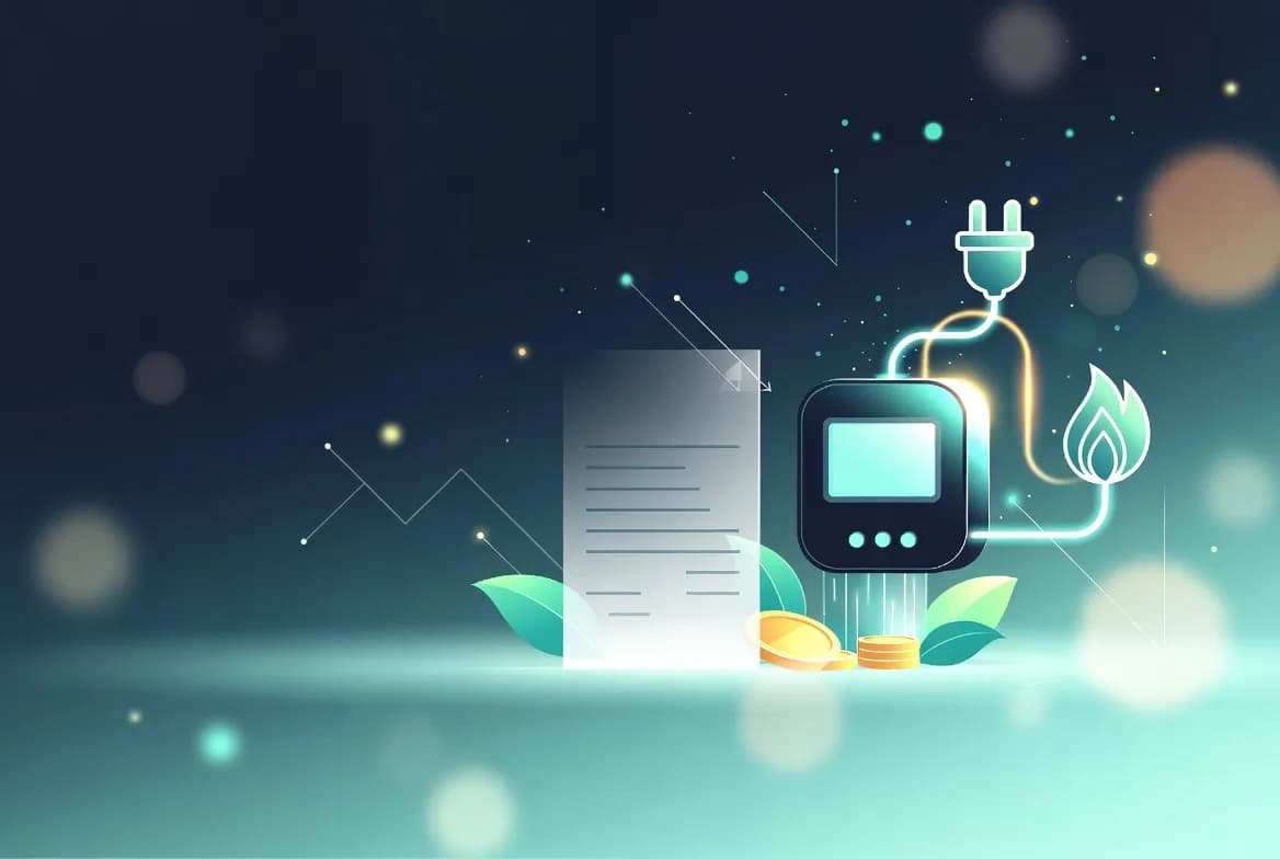 Consulente energetico che analizza le bollette di luce e gas per un cliente